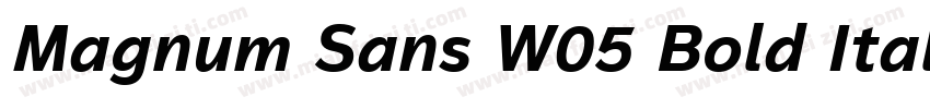Magnum Sans W05 Bold Italic字体转换